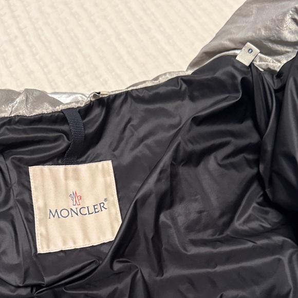Moncler Metallic Silver Puffer Jacket - Picture 6 of 7
